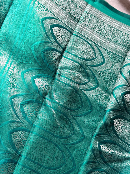 Semi Katan Banarasi Saree