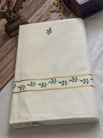 Hand loom Kerala Cotton saree