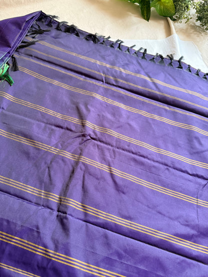 Semi Silk Contrast Border