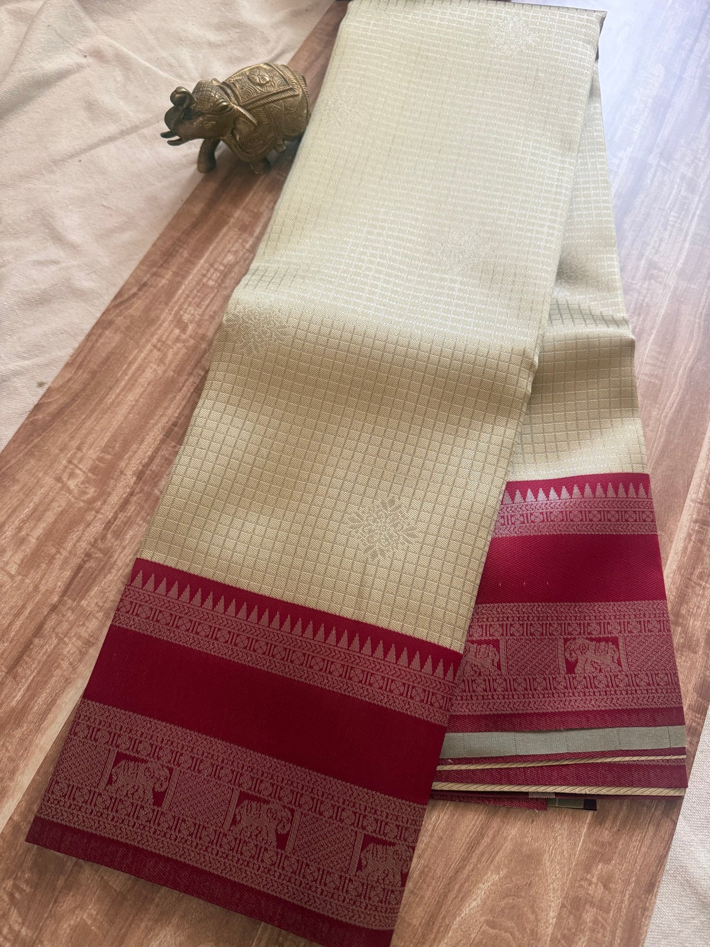 Check Semi silk saree