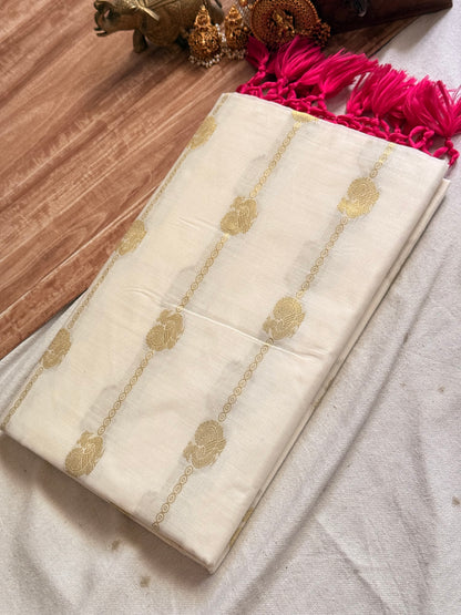 Peacock stripe  Cotton saree