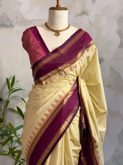 Semi Silk Border saree