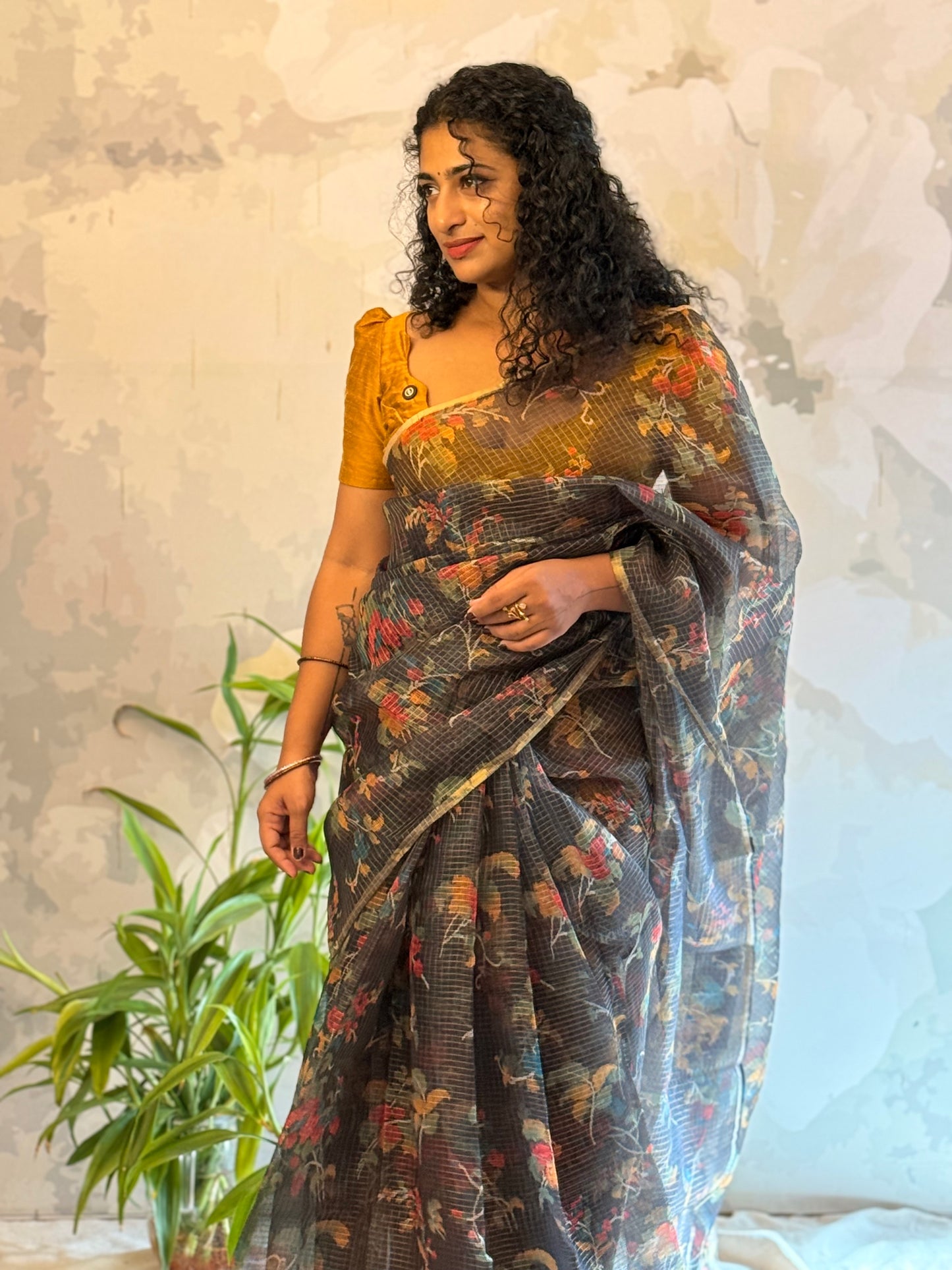 Floral Kota saree
