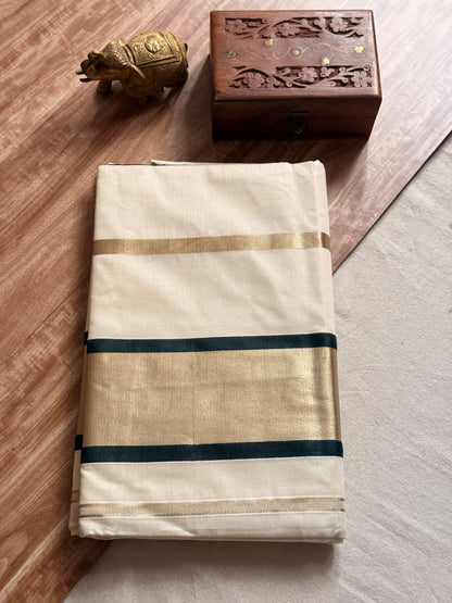 Stripe  Kerala Cotton saree