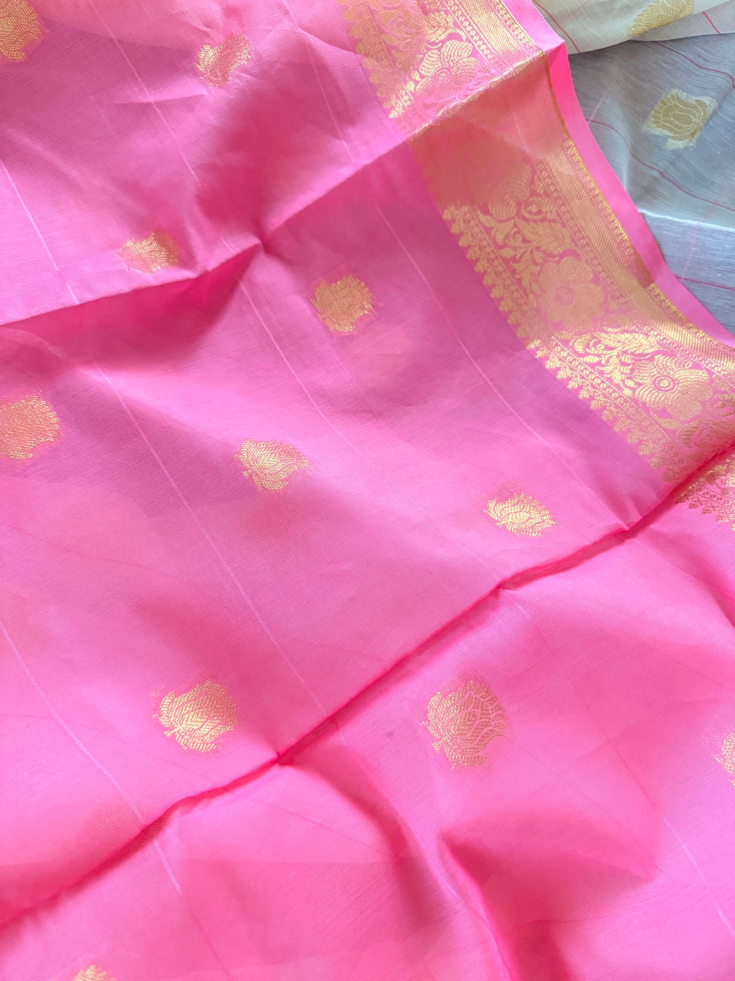 Semi Chandheri check saree