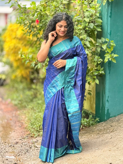 Semi Silk Contrast Border