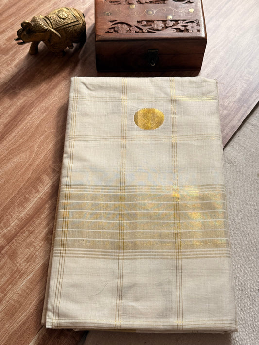 Kerala Cotton check saree