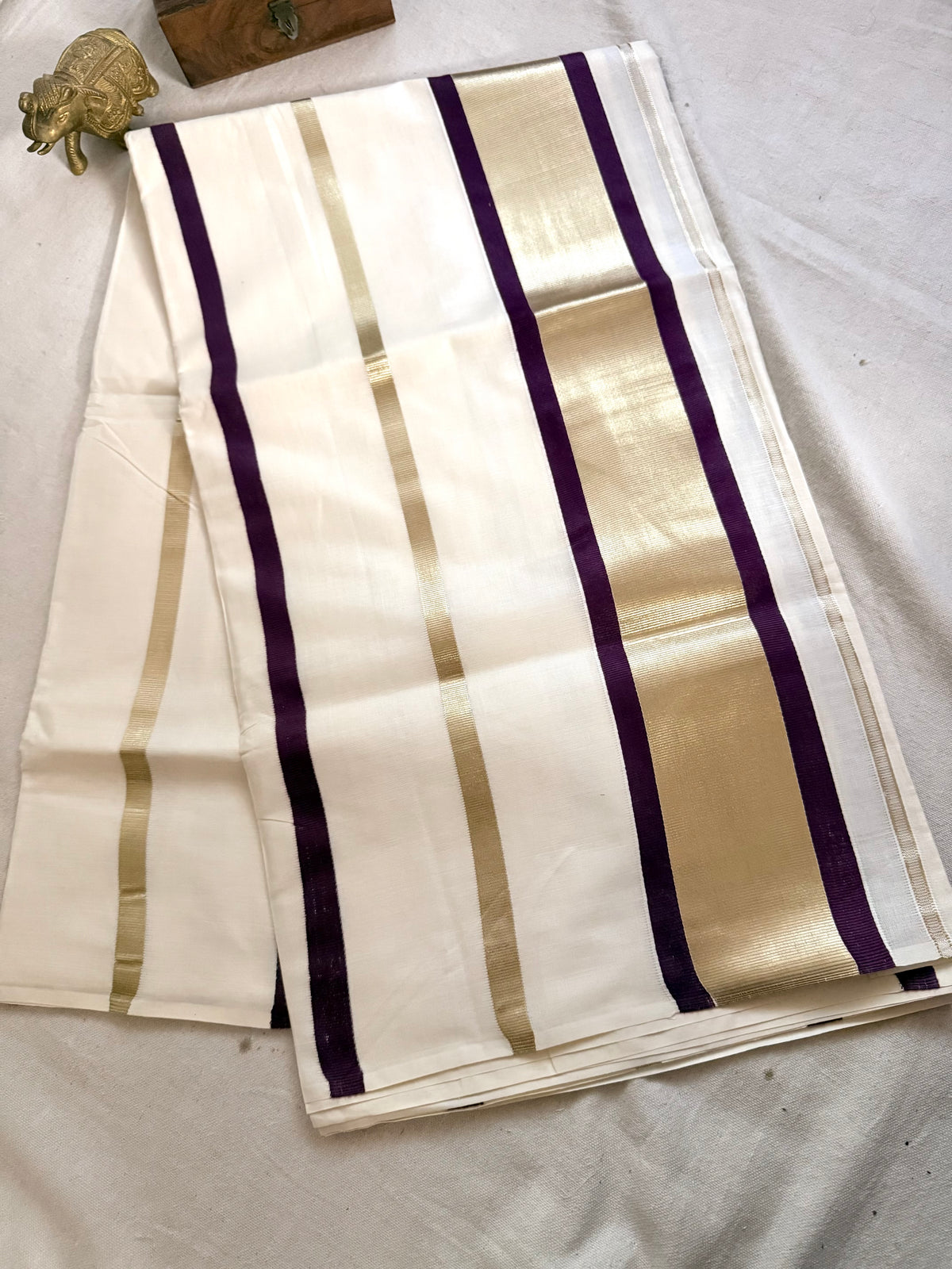 Stripe  Kerala Cotton saree