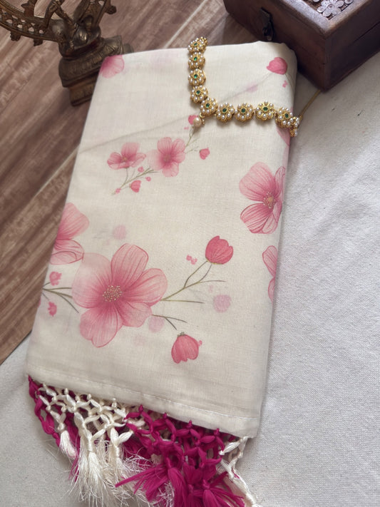 Kerala Cotton  Floral saree