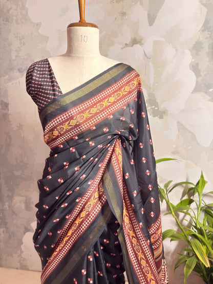 Semi Chandheri saree