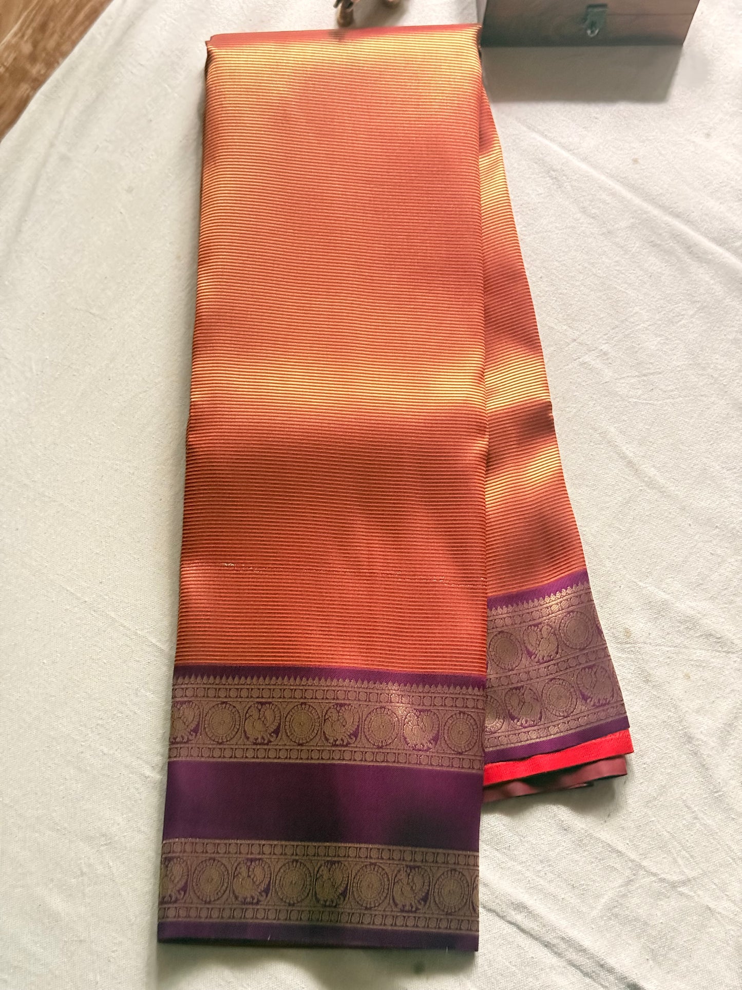 Fluted Zari Semi Silk Saree