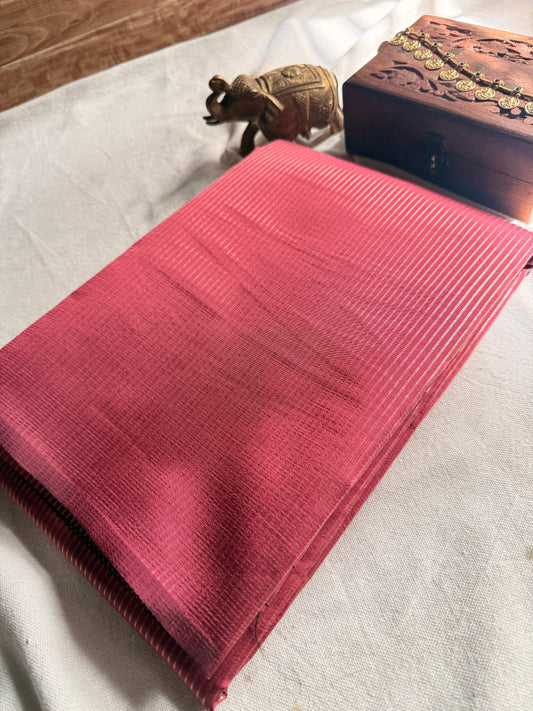 Zari Stripe Semi silk saree