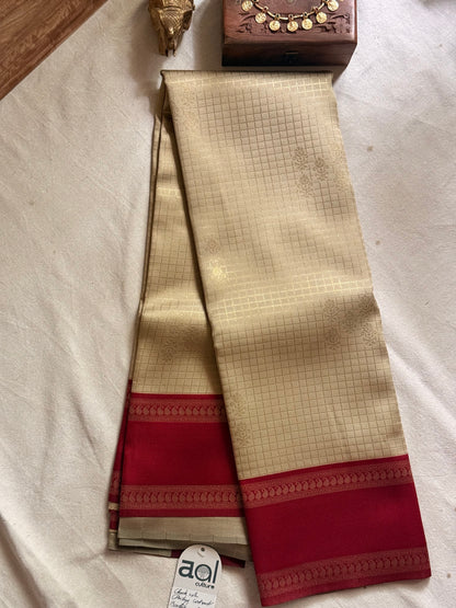 Check Semi silk saree