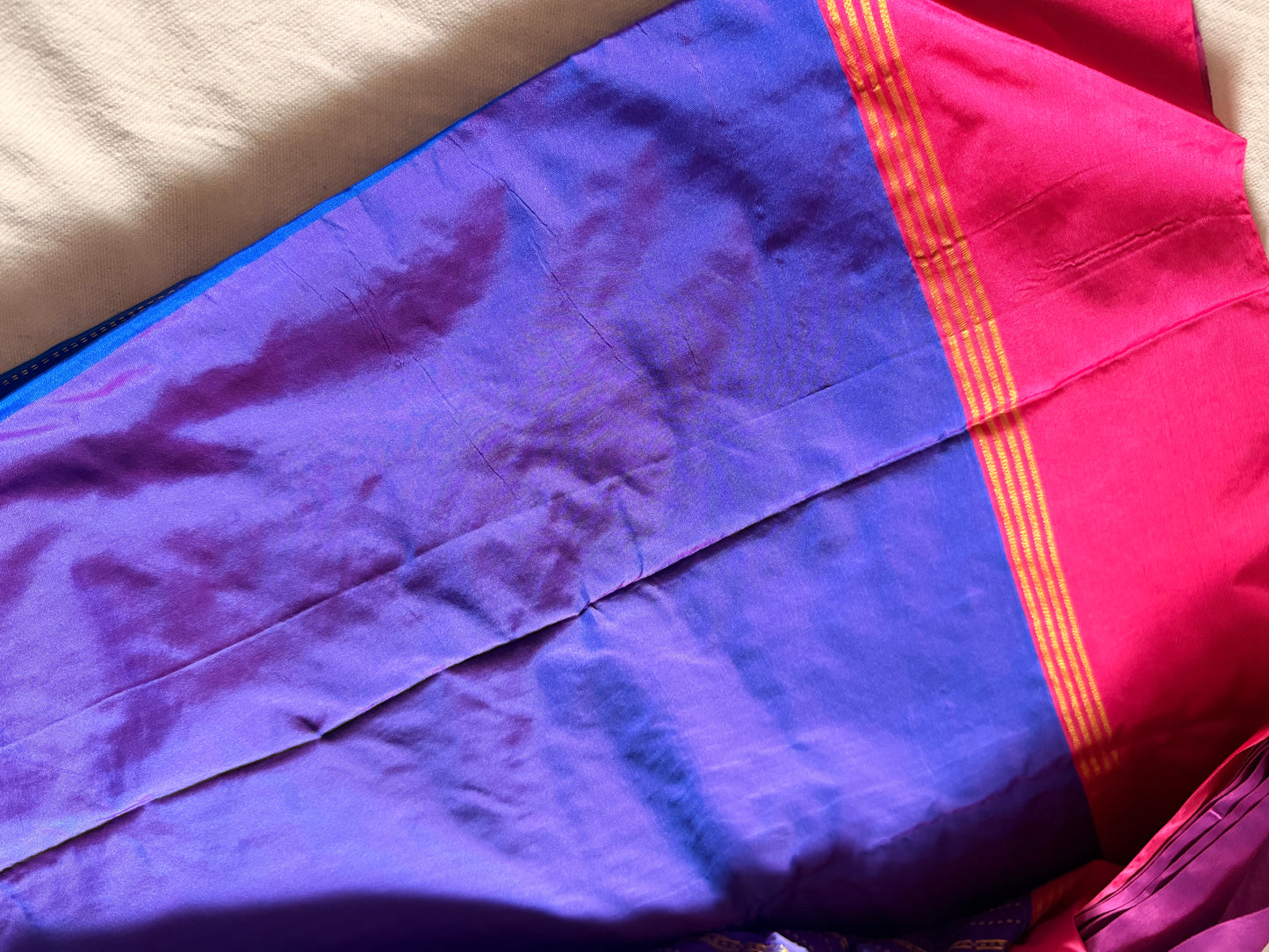 Semi Silk Contrast Border