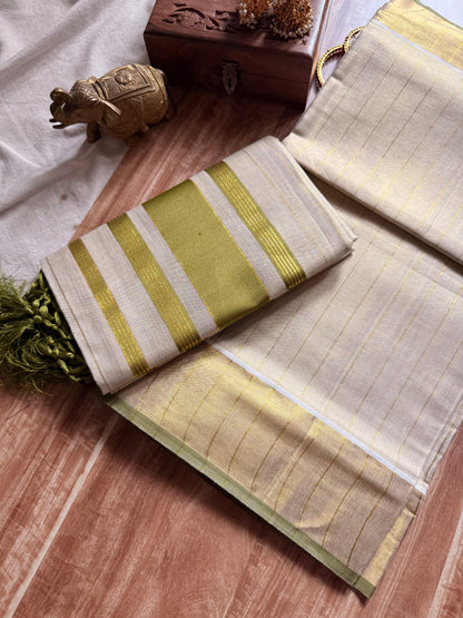 Tissue stripe Set Mundu