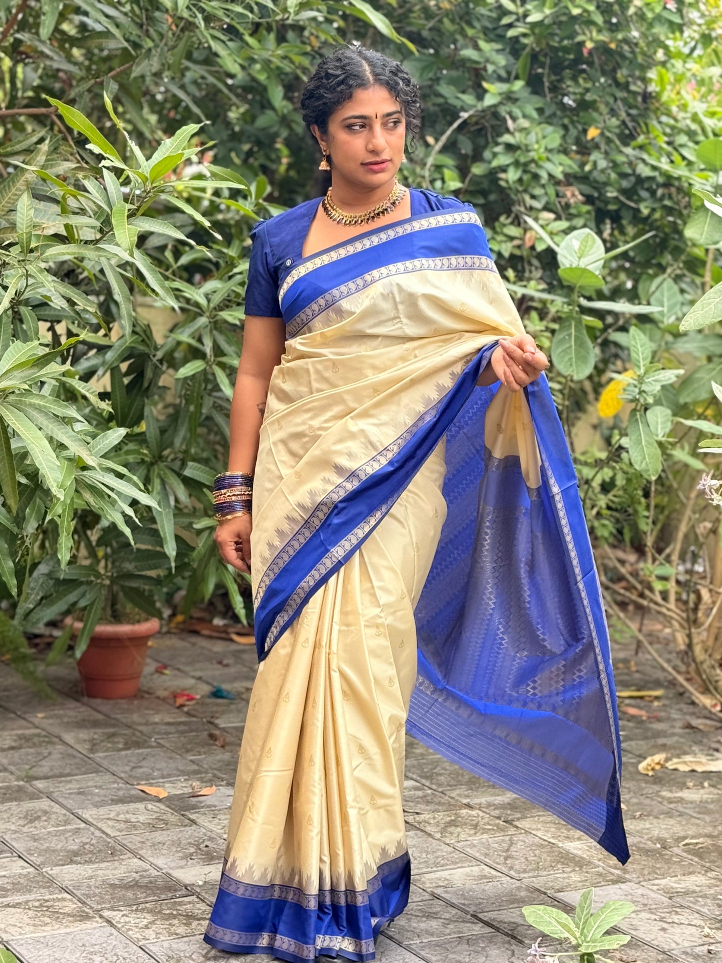 Semi Silk Border saree