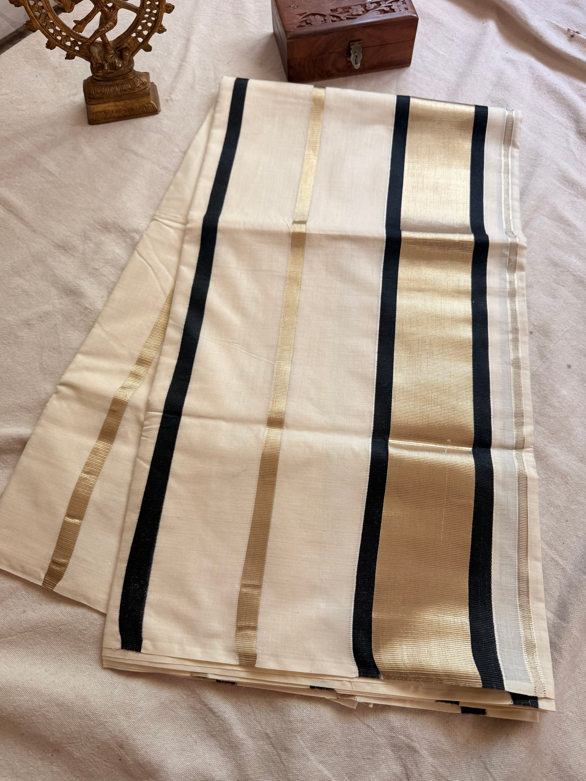 Stripe  Kerala Cotton saree
