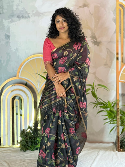 Floral Jamdani Saree