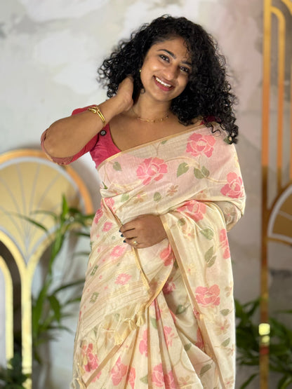 Floral Jamdani Saree