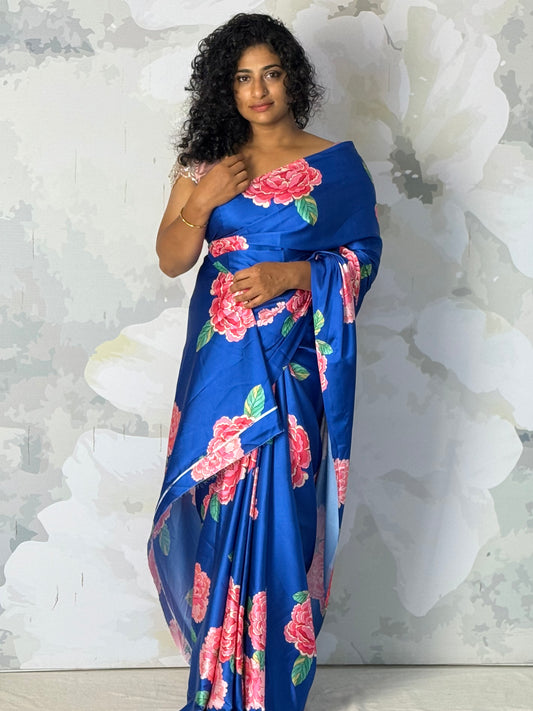 Royal semi crepe saree