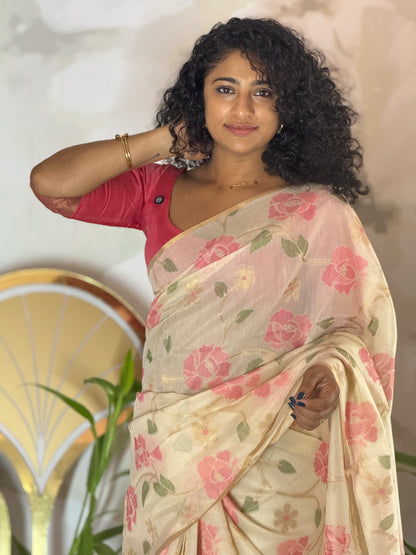 Floral Jamdani Saree