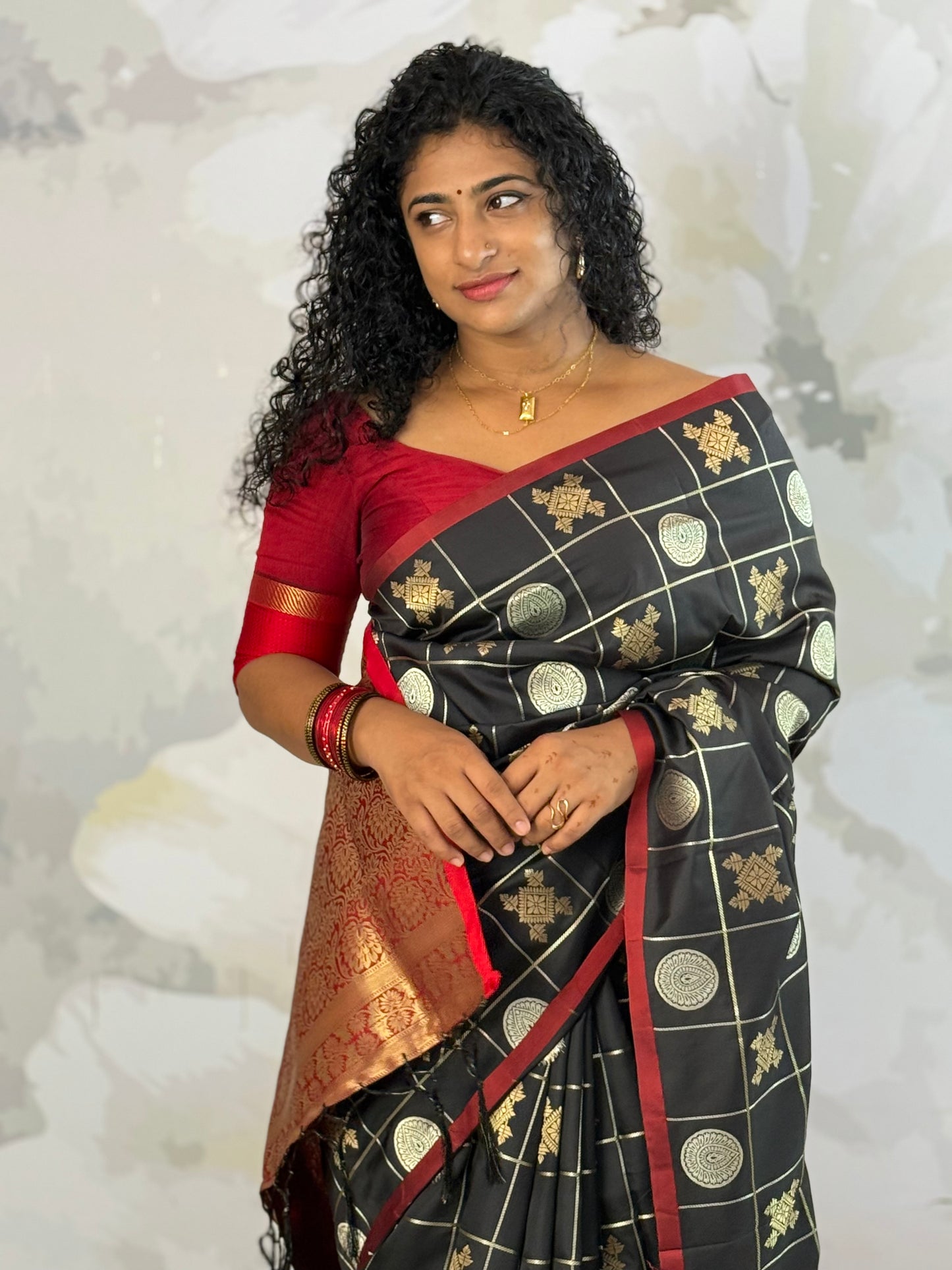 Kattam semi silk saree