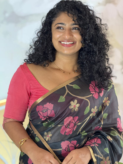 Floral Jamdani Saree