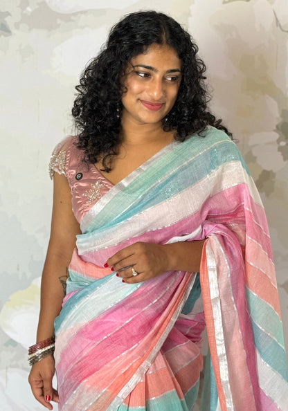Mul Mul pastel saree