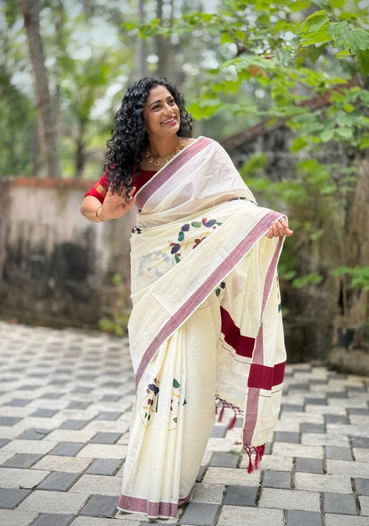The off white  sarees