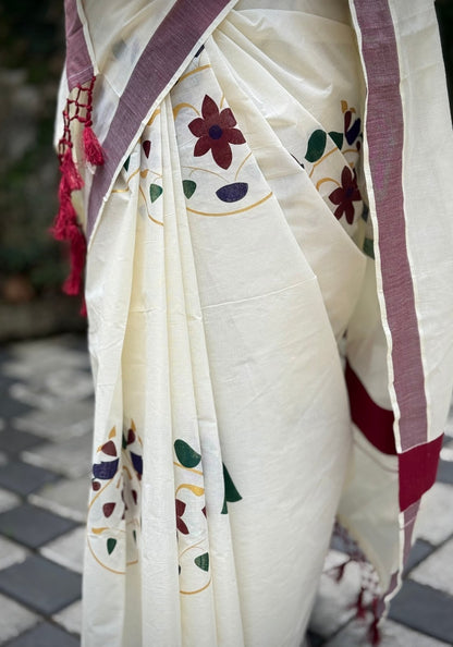 The off white  sarees