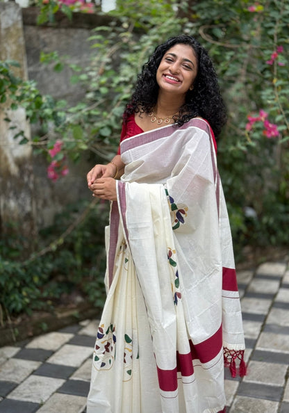 The off white  sarees