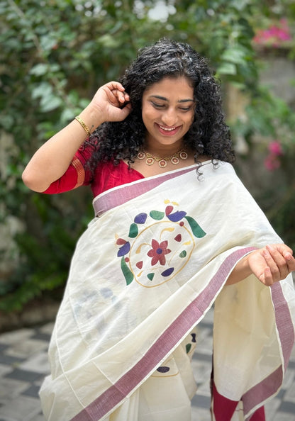 The off white  sarees