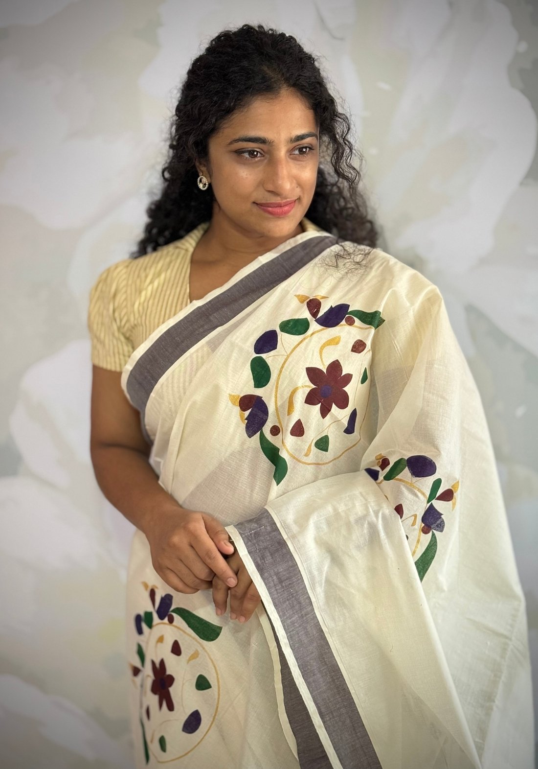 The off white  sarees