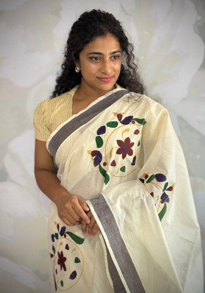 The off white  sarees