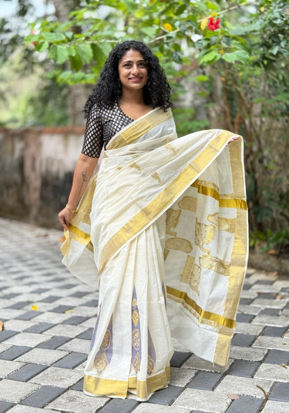 The off white  sarees